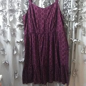 PURPLE LANE BRYANT EYELET DRESS
